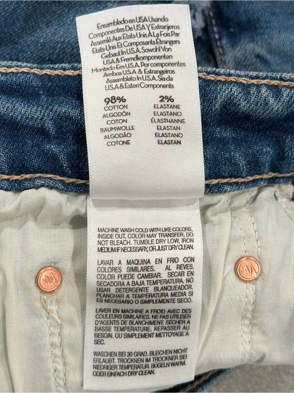 MOTHER The Skipper Short N' Long Chew In Girls Just Want To Have Sun - Sz - 27